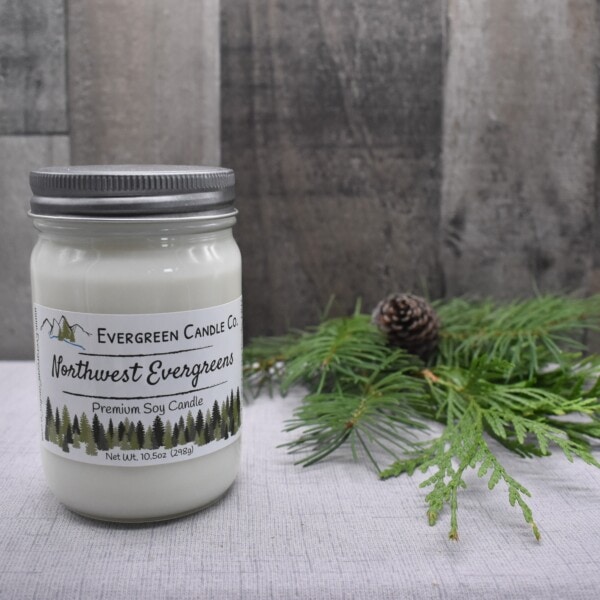 Northwest Evergreens Candle - Label