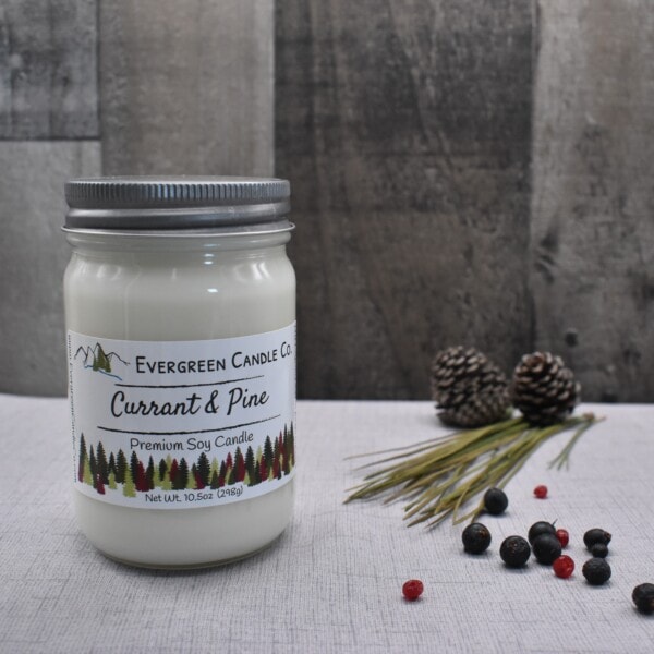Currant & Pine Candle - Label
